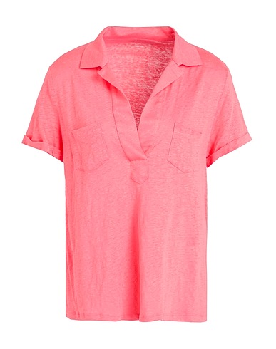 MAJESTIC FILATURES Polo Corallo 94% Lino, 6% Elastan