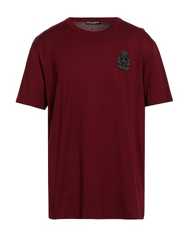 DOLCE&GABBANA T-shirt Bordeaux 100% Cotone, Ottone, Seta, Viscosa, Poliestere
