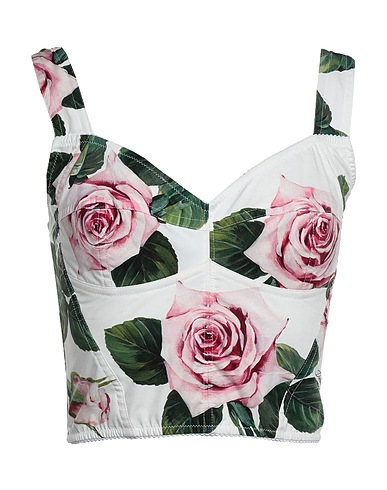 DOLCE&GABBANA Top White 70% Cotton, 24% Polyamide, 6% Elastane