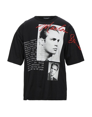 DOLCE&GABBANA T-Shirt Schwarz 100% Baumwolle