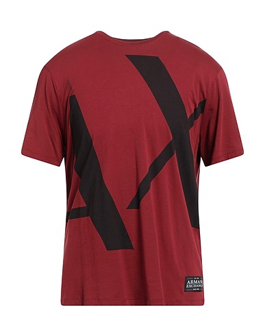 ARMANI EXCHANGE T-shirt Burgundy 100% Pima Cotton