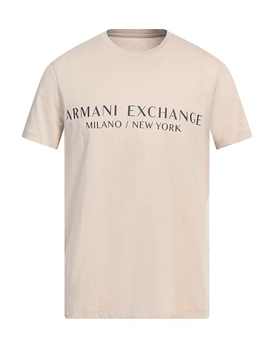 ARMANI EXCHANGE T-shirt Beige 100% Cotone