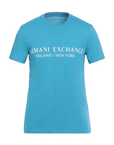 ARMANI EXCHANGE T-shirt Azzurro 100% Cotone