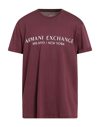 ARMANI EXCHANGE T-shirt Plum 100% Cotton