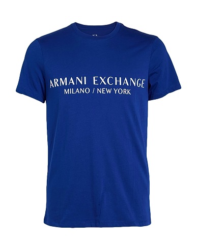 ARMANI EXCHANGE T-shirt Blue 100% Cotton