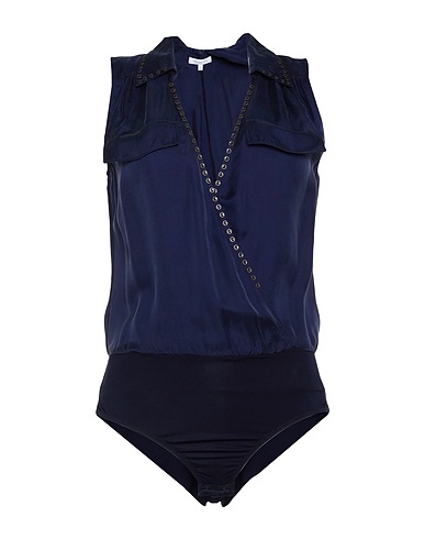 PATRIZIA PEPE TOPS & TEES Midnight blue 100% Cupro, Viscose, Elastane