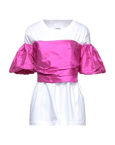 ERIKA CAVALLINI Ｔシャツ ホワイト コットン 100% / シルク