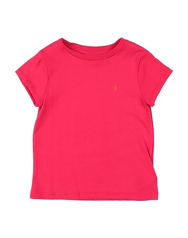 POLO RALPH LAUREN T-shirt Cotton Jersey Crew -Neck  T-Shirt
 Magenta 100% Cotone