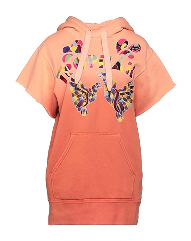 ISABEL MARANT Hooded track jacket  Salmon pink 75% Cotton, 25% Polyester
