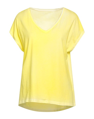 MAJESTIC FILATURES T-shirt Giallo pastello 94% Cotone, 6% Elastan