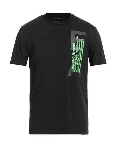 EMPORIO ARMANI T-shirt Black 95% Cotton, 5% Elastane