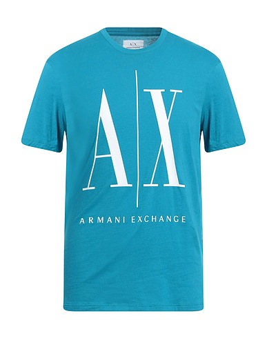 ARMANI EXCHANGE Ｔシャツ ターコイズブルー コットン 100%