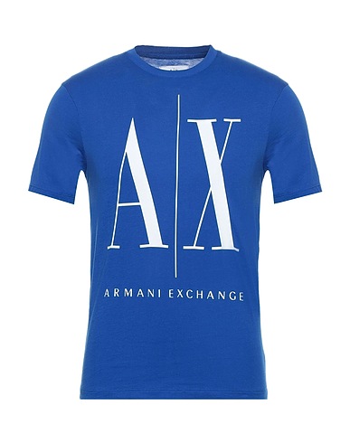 ARMANI EXCHANGE Ｔシャツ ブライトブルー コットン 100%