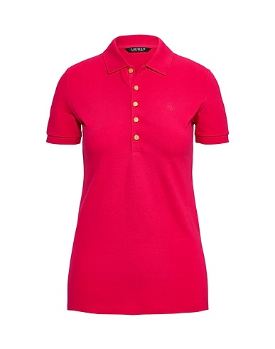 LAUREN RALPH LAUREN ポロシャツ フューシャ コットン 97% / ポリウレタン 3%