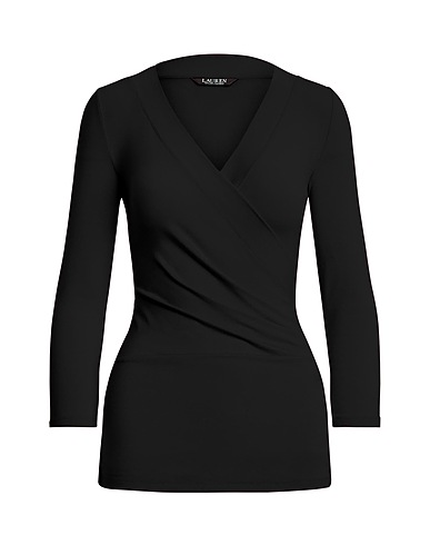 LAUREN RALPH LAUREN T-shirt Black 95% Viscose, 5% Elastane