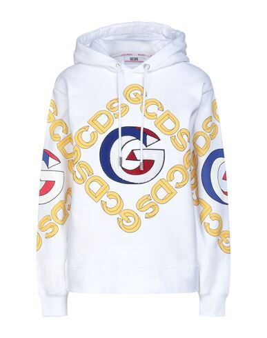 Gcds Logo Cotton Hoodie In White