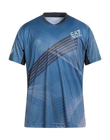 EA7 T-shirt Pastel blue 100% Polyester