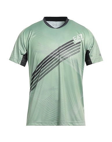 EA7 T-shirt Light green 100% Polyester