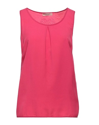 TWINSET Top Fuchsia 100% Polyester, Cotton