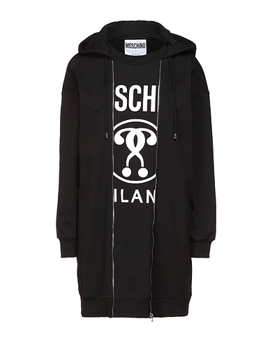 MOSCHINO Felpa Nero 97% Cotone, 3% Altre Fibre, Elastan