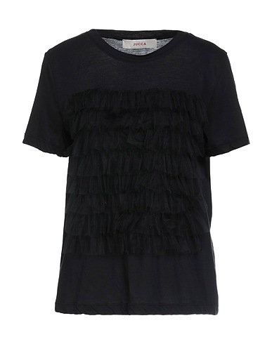 JUCCA T-shirt Black 100% Cotton, Polyamide
