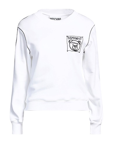 MOSCHINO Felpa Bianco 100% Cotone