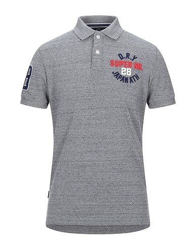 SUPERDRY Poloshirt Grau 100% Baumwolle