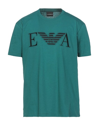 EMPORIO ARMANI Basic T-shirt Deep teal 100% Cotton