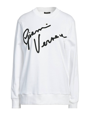 VERSACE Felpa Bianco 100% Cotone, Poliestere, Altre Fibre