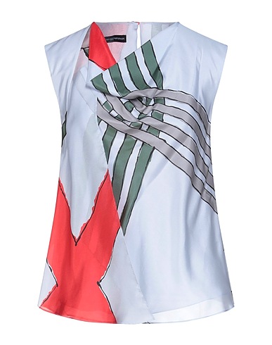 EMPORIO ARMANI Silk top Sky blue 100% Silk