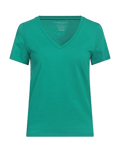 MAJESTIC FILATURES Basic t-Shirt Πράσινο σμαραγδί 100% Οργανικό βαμβάκι
