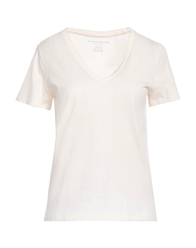 MAJESTIC FILATURES Basic T-Shirt Ivory 100% Organic cotton