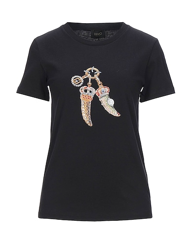 LIU •JO T-shirt Black 100% Cotton