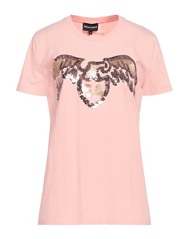 EMPORIO ARMANI T-shirt Pink 93% Cotton, 7% Elastane