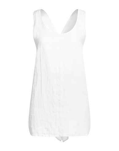 ROSSOPURO Top Ivory 100% Linen
