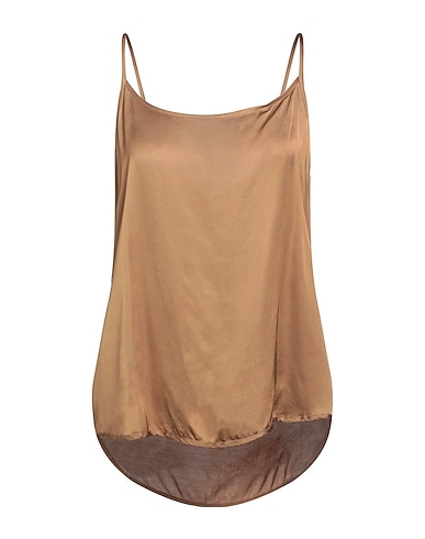 ROSSOPURO Camisole Cammello 100% Viscosa