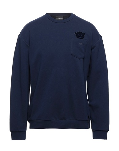 EMPORIO ARMANI Sweatshirt Blue 88% Cotton, 12% Polyester