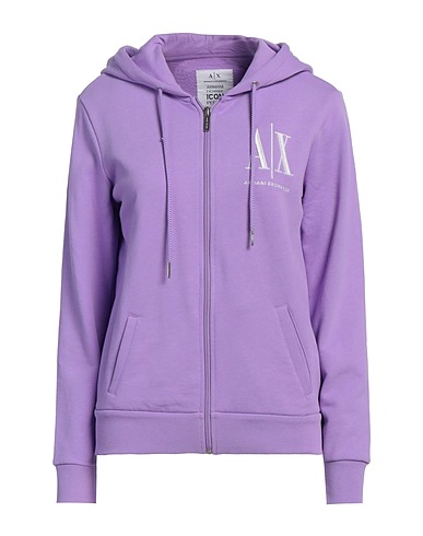 ARMANI EXCHANGE Hooded sweatshirt Lilac 100% Cotton, Elastane