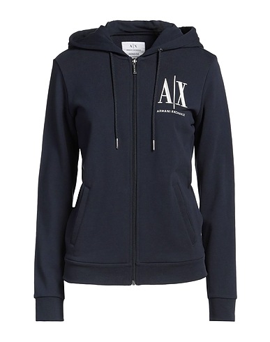ARMANI EXCHANGE Hooded sweatshirt Navy 100% Cotton, Elastane