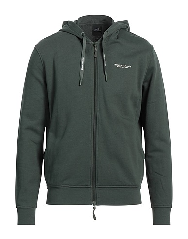ARMANI EXCHANGE Hoodie Dunkelgrün 100% Baumwolle, Elastan