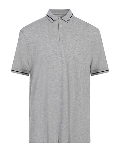 ARMANI EXCHANGE Polo shirt Light grey 100% Cotton