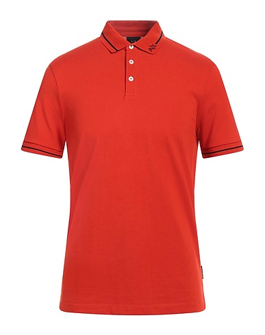 ARMANI EXCHANGE Polo shirt Rust 100% Cotton