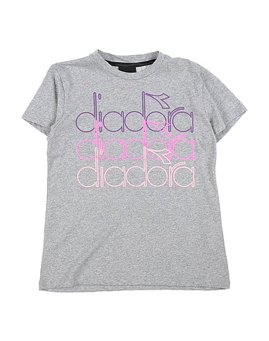 DIADORA T-shirt Grigio chiaro 100% Cotone