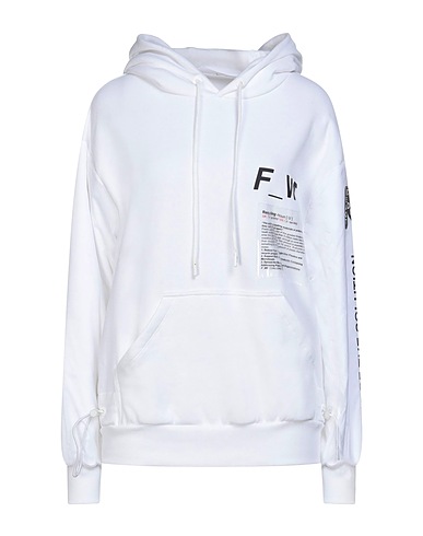 F_WD Hooded track jacket  White 57% Cotton, 41% Polyester, 2% Other Fibres, Polyamide