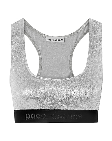 RABANNE Sports bras Silver 75% Viscose, 20% Polyester, 5% Elastane