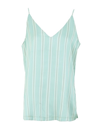 8 by YOOX Cami CRÊPE STRIPED V-NECK CAMISOLE
 Sky blue 100% Polyester