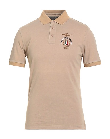AERONAUTICA MILITARE Polo shirt Taupe 100% Cotton