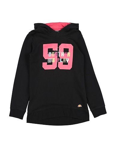 ELLESSE Hooded track jacket  Black 80% Cotton, 20% Polyester