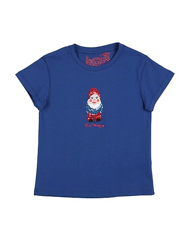 LOVE THERAPY T-shirt Blu 100% Cotone