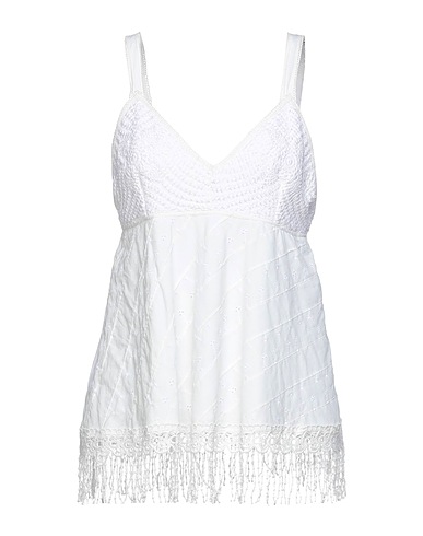 TWINSET Top White 100% Cotton